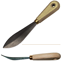 putty knife, curved dagger, boxwood