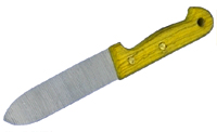 putty knife, butcher shape, beech handle