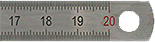 ruler A.S. double side graduated 20cm  stainless steel