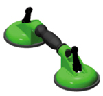 suction cup lifter with double swivel heads, antishock plastic body