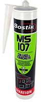 silicone mastic lastomre  MS 107, noir, BOSTIK