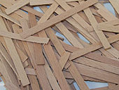 wedges, rolled hardwood, length 70 mm, width 5 mm, thickness 1 mm, natural color x 1000