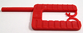 cales en plastique p.3 mm 40x30  x 1000     rouge