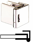 clips-hinges, single with counterplate single overlap, opening 10 mm, chrome, for glass 60 x 40