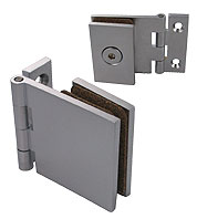 hinges Adler® square shape with wall plate 40 x 40, mat chrome brass