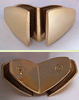 clip with counterplate, gilded brass - 2 entries - 90 venus gl/gl.90