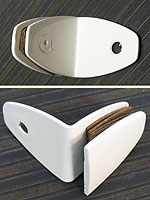 clip  venus wall/glass right-angle  white brass