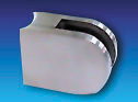 clip for partition - for tube - 40 x 50 mm - polished stainless steel