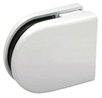 clip for partition with counterplate - flat heel - 52 x 40 mm - white epoxy