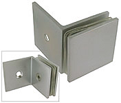 clip with counterplate  A.S. wall/gl.90 square 50 x 50 mat chrome brass