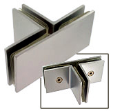 clip with counterplate  A.S. gl/gl 50x50 3 entries mat chrome  brass