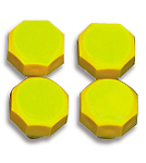 tabs, available in bulk, yellow, for glass 4 to 6 mm thick