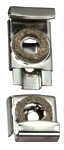 tabs, chromium-plated brass,with cork, opening 6.3 mm x 25