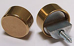 tabs, brass, dia. 20 mm, for glass 5 to 8 mm thick, polished x 100