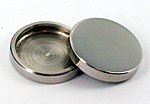 rosaces clipsables, acier inox poli, plate, diam. 25 mm