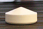 rosaces clipsables laiton, blanc, conique, diam. 20 mm