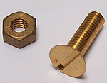 screws, 90 countersunk, 4 x 15 mm and exagonal nut