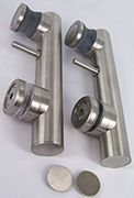 ADSLIDE - rolling system for sliding door, brushed stainless steel