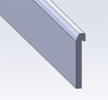 profil  suspended securitrack  x 5m  aluminium natural anodised