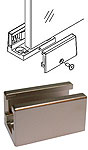 HAWA Purolino - Double self-tightening lower guide for doors 8 to 13 mm thick, stainless steel decor