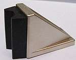 HAWA Purolino - Lower door stop with centring hardware, stainless steel decor