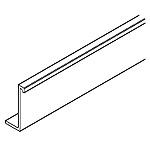 HAWA Puro 150 - Ceiling connection section for installation in a suspended ceiling, anodised silver colour x 2,5 m