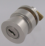 lock with cam for showcase, same key, Delivered without key, natural anodised