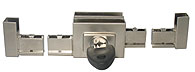 kit end-parts/lock ADLER different keys delivered with 2 keys  brushed stainless steel effect SECURITRACK