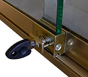 1.45 m kit in gold anodized aluminium SECURITRACK