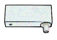 Scheibenhalter  adler mit Schraubbefestigung 65x27  65x27 roh