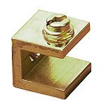 clips to screw, polished brass, e=10