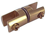 brackets, double, dia. 20 mm, polished brass