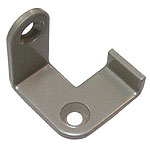 angle plate with stop, simple, RH fitting, aluminium grey brass