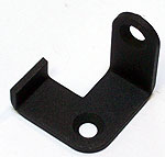 angle-plate with stop, simple, LH fitting, black brass