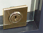 Cam lock 40x40 keyed alike nb 1 without key, gilded