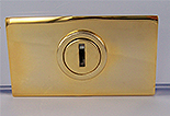 Cam lock 65x36 keyed alike nb 1 without key, gilded