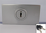 Cam lock 65x36 different keys mat chromed