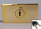 Cam lock 65x36 different keys gilded