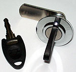 round facade lock, different key numbers,  chromed brass