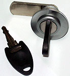 round facade lock, different key numbers,  mat chromed brass