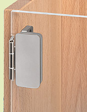 PRAMETA adjustable surface-mounted opening panel, nickel satin finish