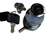 lock with handle, S.A. different key number for glass 6-8 mm   chrome  zamak