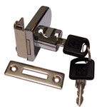 lock without cut-out, different key numbers, chromed