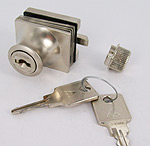 lock with handle, same key number, matt chromed