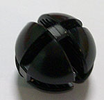 90 Vitrinenkugel, fr Glasdicke 4 mm, schwarz