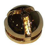 vitrine-ball at 120, half-sphere, 4 mm glass, gold