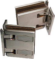 self-closing hinge capsi isodouche wall/gl x2 brushed nickel