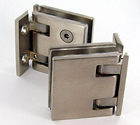 self-closing hinge reversi saloon wall/gl x2 brushed nickel