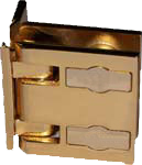 self-closing hinge capsi wall th.8 metal x2 gilded aluminium