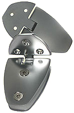 indexed hinge super venus wall/gl x2  mat chrome brass